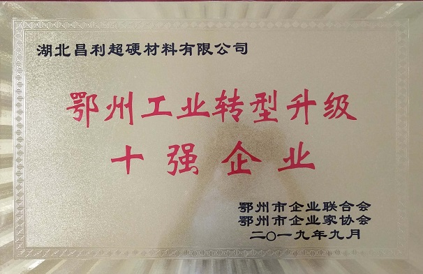 熱烈祝賀湖北昌利公司榮獲鄂州工業轉型升級10強企業、董事長龍其準榮獲“鄂州工業優秀民營企業家”稱號